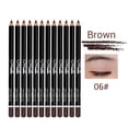 thumbnail image 1 of 12 Assorted Colors Gel Eyeliner Pencil Set Matt Smooth Waterproof Natural Long Lasting Eyebrow Lip Liner Pencil Cosmetics Makeup Set Kit Tool, Brown, 1 of 9