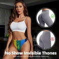 thumbnail image 4 of Thongs for Women - Rainbow Colored No Show Seamless Womens Thongs Underwear, Soft Stretch G String Thongs for Women,Cuteness Ladies Thong Bikini Panties Briefs, 4 of 5