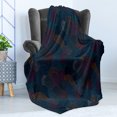 thumbnail image 4 of Abstract Soft Flannel Fleece Throw Blanket, Hand Drawn Composition with Triangles Lines and Arrows on Dark Toned Backdrop, Cozy Plush for Indoor and Outdoor Use, 50" x 60", Multicolor, by Ambesonne, 4 of 5
