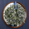 thumbnail image 6 of NOMA 24" Pre-Lit Flocked Frosted Fir Christmas Wreath, 25 Warm White Lights, 6 of 7