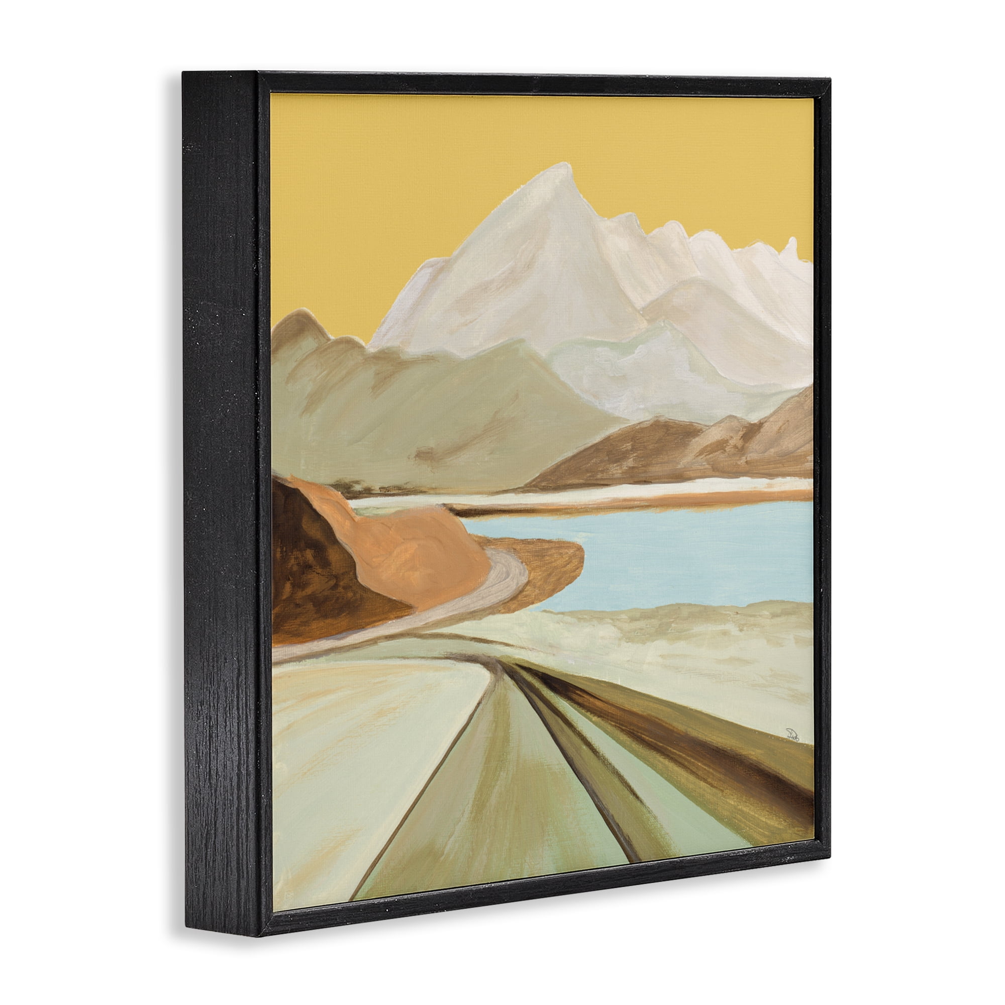 Stupell Industries Retorno Mountain Sunrise Black Framed Giclee Art, design by Patricia Pinto