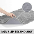 thumbnail image 6 of Bathroom Contour Rug Non Slip Bath Mat Water Absorbent Soft Microfiber Shaggy Bathroom Mat Machine Washable Bath Rug for Bathroom Thick Plush U Shape Toilet Rug (20 x 24, Grey), 6 of 6
