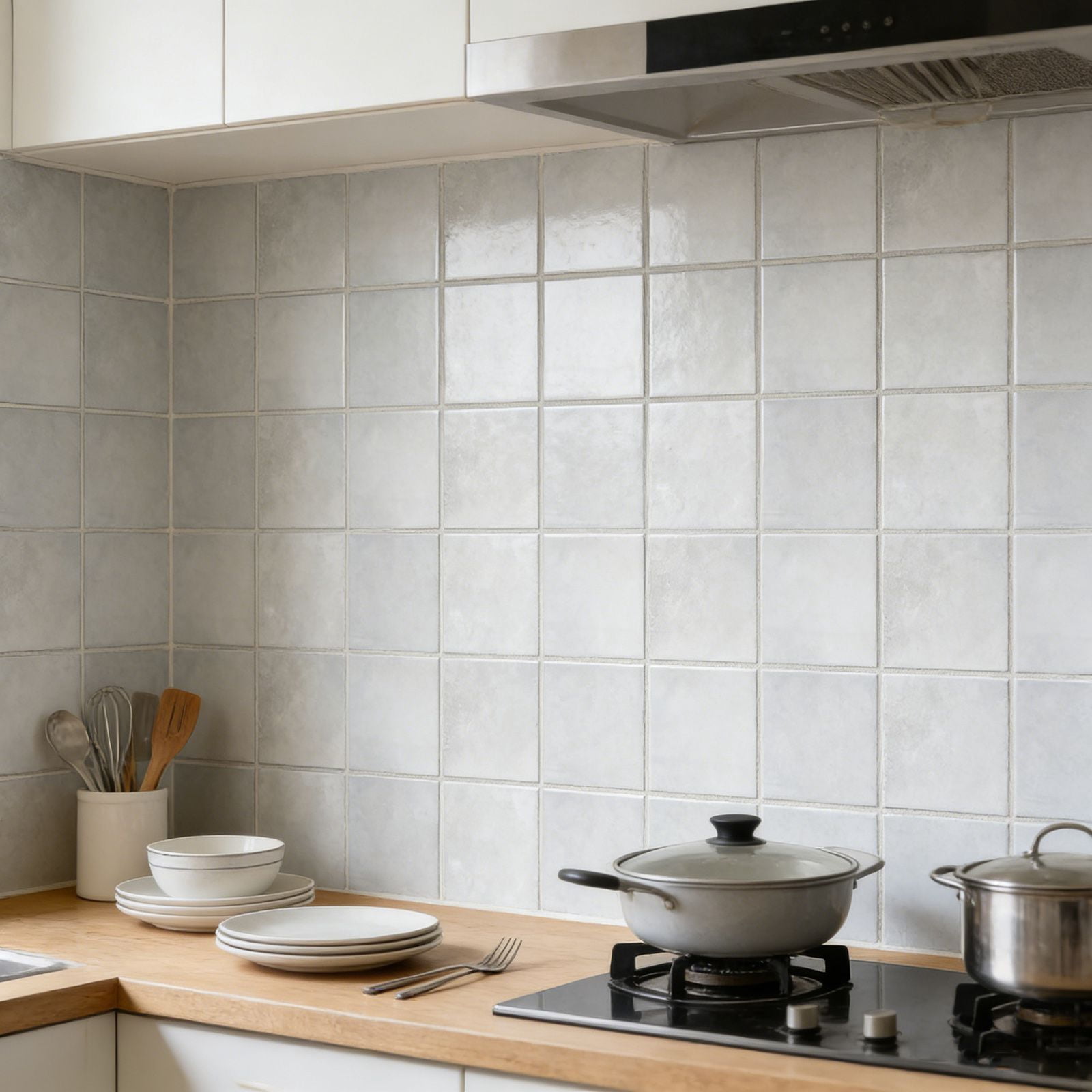 10Pcs Tile Sticker Peel and Stick,11.8"x11.8" PVC Square Peel and Stick Backsplash on Tile Adhesive Stickers for Kitchen Bathroom,Living Room,Fireplace,Wall Decor