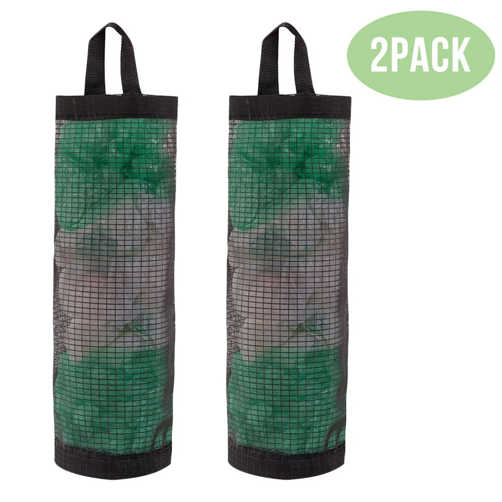 2Pack Mesh Garbage Bag TSV Plastic Bag Holder Dispensers Folding