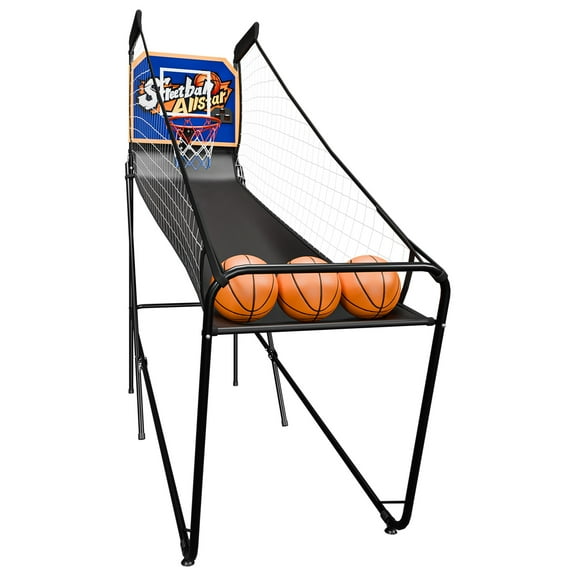 ZENY Foldable Electronic Arcade Basketball Game, with Electronic Scorer, 3 Basketballs, Pump, Indoor Single Shot Basketball Game for Adults, Kids