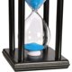 thumbnail image 3 of Temporizador de arena de una hora, soporte de marco negro de madera, reloj de arena, temporizador para oficina, cocina, decoración del hogar (arena azul, 60 min), 3 of 4
