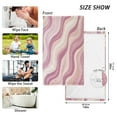 thumbnail image 6 of Yayeee 2 Pack Hand Towels for Bathroom 100% Cotton 16" x 28" Soft Absorbent Kitchen Towel, Pink Brown Pattern, 6 of 7