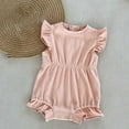 thumbnail image 2 of Wdgfv Girls Sleeveless Romper Baby Girls Sleeveless Jumpsuit Bodysuit Soft Summer Outfit Comfortable Breathable Outfit For Toddler Pink 12-18 Months, 2 of 4