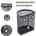 thumbnail image 6 of 3 Pack Magnetic Pencil Holder, Bexikou Magnetic Marker Holder, Mesh Storage Baskets with Magnets, Mesh Pen Holder for Refrigerator, Whiteboard, Locker Accessories, Office Supplies Organizers (Black), 6 of 7