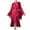 Wine, variant on Women's Ice Silky Robe With Trim Silky Kimono Feather Trim Long Bathrobe With Tie