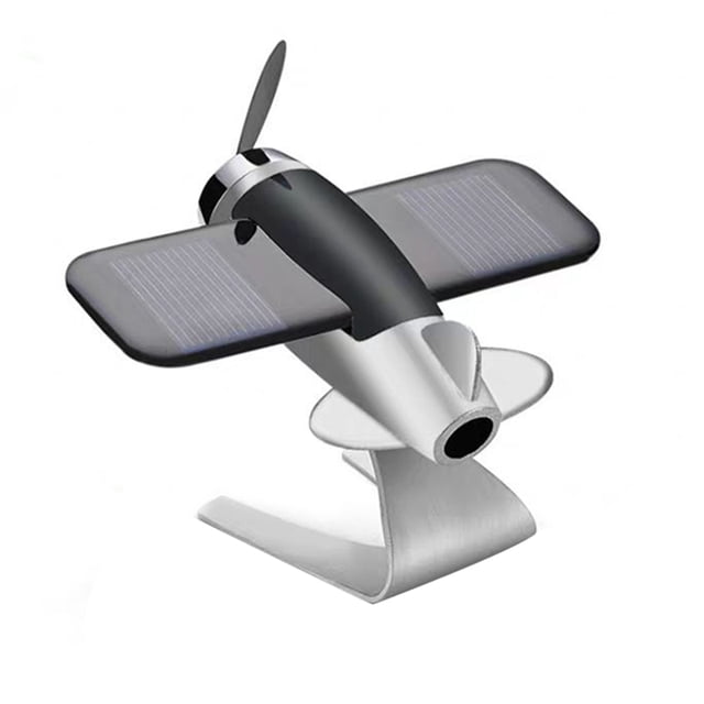 CARTTOU Car Decoration Aromatherapy Airplane Decoration Non-slip Solar Energy Rotate Airplane Essential Oil Car Diffuser
