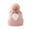 Pink, variant on Besolor Infant Baby Beanie Hats Newborn Toddler Cute Warm Winter Soft Thick Knitted Caps with Pompom 0-12 Months