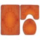 thumbnail image 1 of ABPHQTO Naranja Royal Motivos Antiguos Remolinos Victorianos Vintage Renacimiento Tradicional Juego de alfombras de baño de 3 piezas Alfombra de baño Alfombra de contorno y tapa de inodoro, 1 of 2