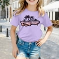 thumbnail image 2 of XFeng Kids Florida Palm Tree Graphic T-Shirt, Gradient Letter Coconut Tree Short Sleeve Casual Tee, 2 of 4