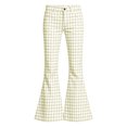 thumbnail image 4 of WERYOUNG School Uniform For Girls Elastic Waist Plaid Flared Leg Trousers Kids Loose Fit Back To School Pants 13-14 Years, 4 of 6