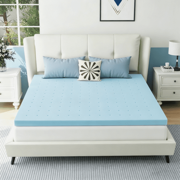 Beddle 2,3,4 inches Mattress Topper, Full Size Cooling Gel-Infused Memory Foam Mattress Topper-2 inches