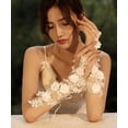 thumbnail image 4 of Yoyauz Women's Floral Embroidery Fingerless Long Gloves Sheer Tulle Wedding Bridal Prom Lace Hook Finger Gloves, 4 of 4
