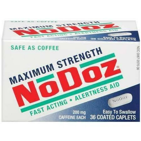 No Doz: Maximum Strength Coated Caplets Alertness Aid, 36 Ct