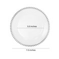 thumbnail image 3 of Decorline Beaded Collection White & Silver 7.5" Plstic Salad /Desert Plates, Elegant Design Tableware, Perfect for All Occasions : 60-Plates, 3 of 5