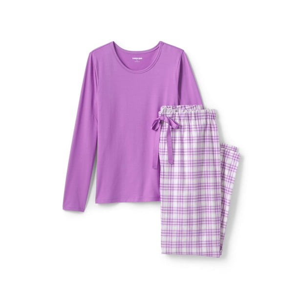 Lands' End Lands End Women's and Women's Plus Knit Flannel 2pc