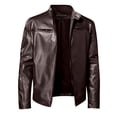 thumbnail image 4 of GXIPO Mens Leather Jacket Real Lambskin Cafe Racer Style Leather Biker Jackets For Men Brown XL, 4 of 4