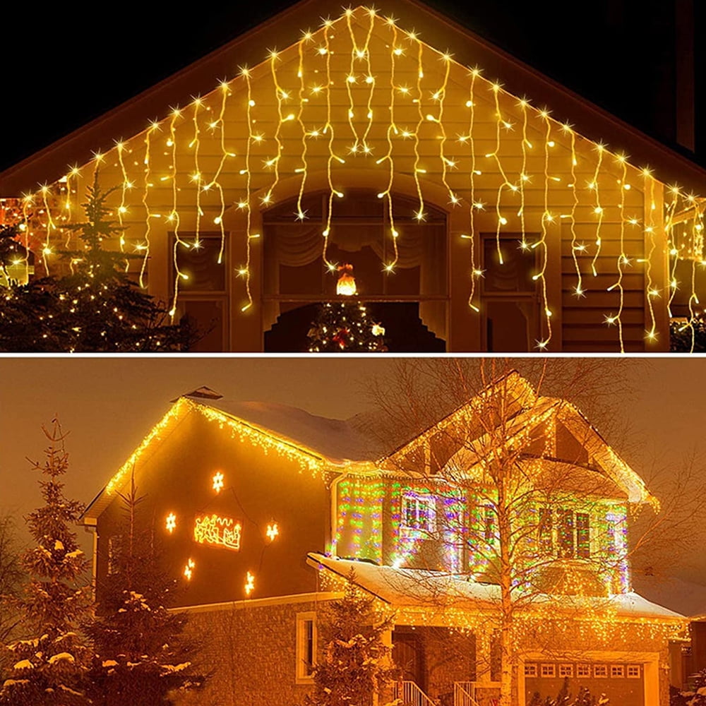 Brightown Icicle Lights Outdoor, 40Ft 432 Led Christmas Lights With 81  Drops, Dimmable Twinkle Fairy Lights With Remote And Timer, Christm