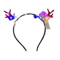 thumbnail image 3 of Diadema con plumas y cuernos de ciervo iluminados, novedosa diadema para el cabello para fiestas en nocturnos, 3 of 8