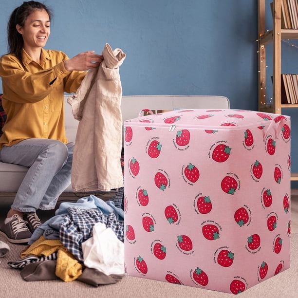 Fiudx Ofertas flash del día solo en línea Organizador con cremallera de gran capacidad, bolsa de almacenamiento plegable, bolsa móvil, artículos para el hogar, ropa interior, calcetines, organizador
