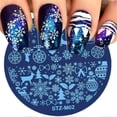 thumbnail image 5 of KAIYANG 1 pieza Kit de estampador de uñas navideño Placas de estampado de uñas con copos de nieve Herramientas color 3, 5 of 5