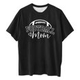 thumbnail image 5 of Tops Cortos para las Mujeres, Doble Cara Impreso Cuello Redondo Gota Hombro Camiseta, Top Estirable Casual, 5 of 5