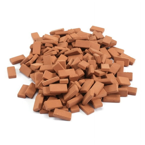 200 Pieces Mini Bricks for Landscaping Miniature Bricks Brick Wall Small Bricks foXL18188