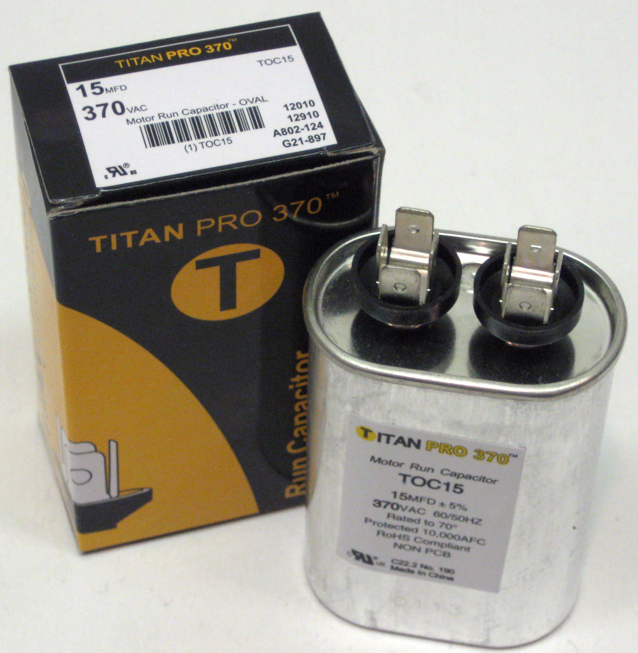 15/370 Volt Oval Capacitor 