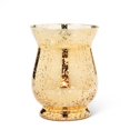 thumbnail image 1 of Antiqued Gold Hurricane Shaped Candle Holder, 1 of 1