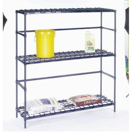 

Nexel Industries BK18485Z 3 Shelf Container Rack- Poly-Z-Brite - 18 x 48 x 54 in.