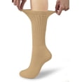thumbnail image 4 of Crew Slouch Socks Women - Retro Scrunch Short Sock - Soft Solid Ankle Socks 3pairs, 4 of 6
