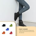 thumbnail image 4 of Linyer 2 Pieces Booties Socks Slippers Covers Breathable Keep Warm Gear Down Footwear Mules Wear-resistant Cozy Warmers Overshoes Black L, 4 of 5