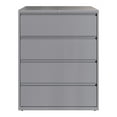 thumbnail image 2 of Hirsh 42 inch Wide 4 Drawer Metal Lateral File Cabinet for Home and Office, Holds Letter, Legal and A4 Hanging Folders, Silver, 2 of 4