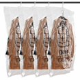 thumbnail image 1 of 4 Pcs Hanging Vacuum Storage Bags, 26.4" x 43.3" Large Vacuum Seal Bags for Coats Jackets, Hanging Clothing Storage Bags, Space Saver Closet Organizer, 1 of 8