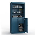 thumbnail image 4 of 100% Solid Wood 32" Bathroom Cabinet with Solid Doors, 2-Drawers and Adjustable Shelves, 4 of 6