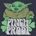 thumbnail image 2 of Women's Star Wars: The Mandalorian Grogu St. Patrick's Day Pinch Proof Graphic Tee Navy Blue X Large, 2 of 5