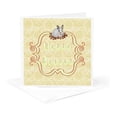 thumbnail image 5 of 3drose, Calico Bunny Rabbit on Happy Easter Banner, Yellow and Coral, 6 Greeting Cards with Envelopes, 5 of 7