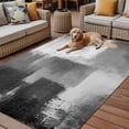 thumbnail image 4 of 5' x 8' Outdoor Rug, Grey Outdoor Washable Rug Large Floor Carpet, Modern Oil Painted Art Abstract Geometric Non Shedding Area Rug for Outside Patio RV Porch Deck Balcony Camping Living Room, 4 of 9