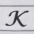 thumbnail image 4 of SKL Home Ensemble de Serviettes de Bain et à Main Monogram K, Blanc, Lot de 4, 4 of 5