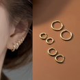 thumbnail image 4 of 5 pares de aros de acero inoxidable, aros circulares para cartílago, anillos para nariz y labios de 8/10/12/14/16 mm, 4 of 5