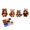 A005- Clear (Style E), variant on Beaded Figurines, Beads for Jewelry Making, String for Beads, Beginner Crafts, 7X5X0.5 in Complete Diy Kit with 4 Woodland Character Figurines, Clear Storage Container, Full