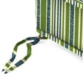 thumbnail image 5 of Jordan Manufacturing 22.5" x 22.5" Mateo Asparagus Green Stripe Square Outdoor Deep Seat Cushion with Ties and Welt, 5 of 9
