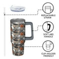 thumbnail image 3 of 30oz Halloween Tumbler with Handle – Ghost Bat Skeleton Drinkware with Lid and Straw – Creepy Theme Travel Cup – Party Gifts Coffee Mug, 3 of 5