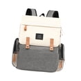 thumbnail image 2 of Mochila para pañales CUTICAT de tela Oxford portátil beige y gris, 2 of 8