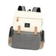 thumbnail image 2 of Mochila para pañales de bebé, mochila de hombro para mamá, bolsa de viaje con artículos esenciales para bebés, juguetes, bocadillos, botellas de agua, beige y gris, 2 of 8