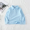 thumbnail image 4 of Esaierr Boys Girls T-Shirts for Kids Toddler,Baby Long Sleeved Lapel Tees Tops Pullover Spring Fall Versatile Comfortable Undershirt Shirt for 1-9T, 4 of 9